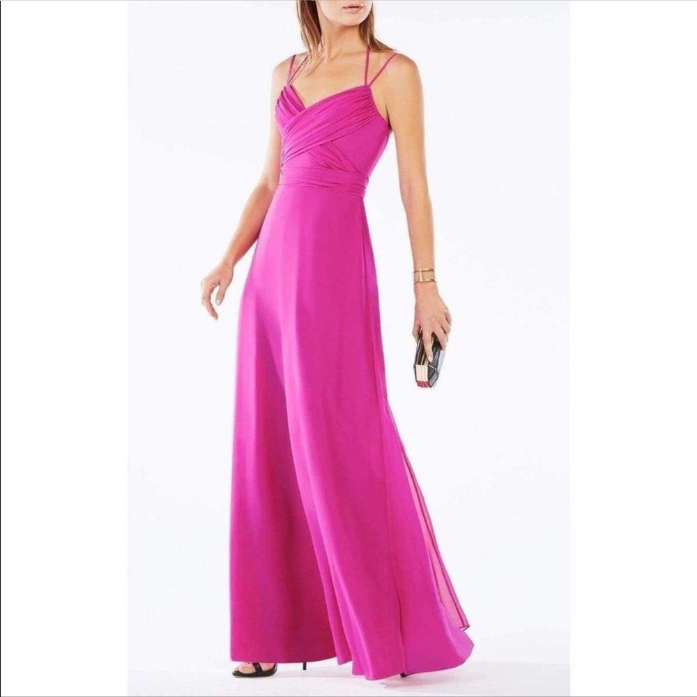 BCBG Max Azria Rosabelle Gown in Magenta, size 10